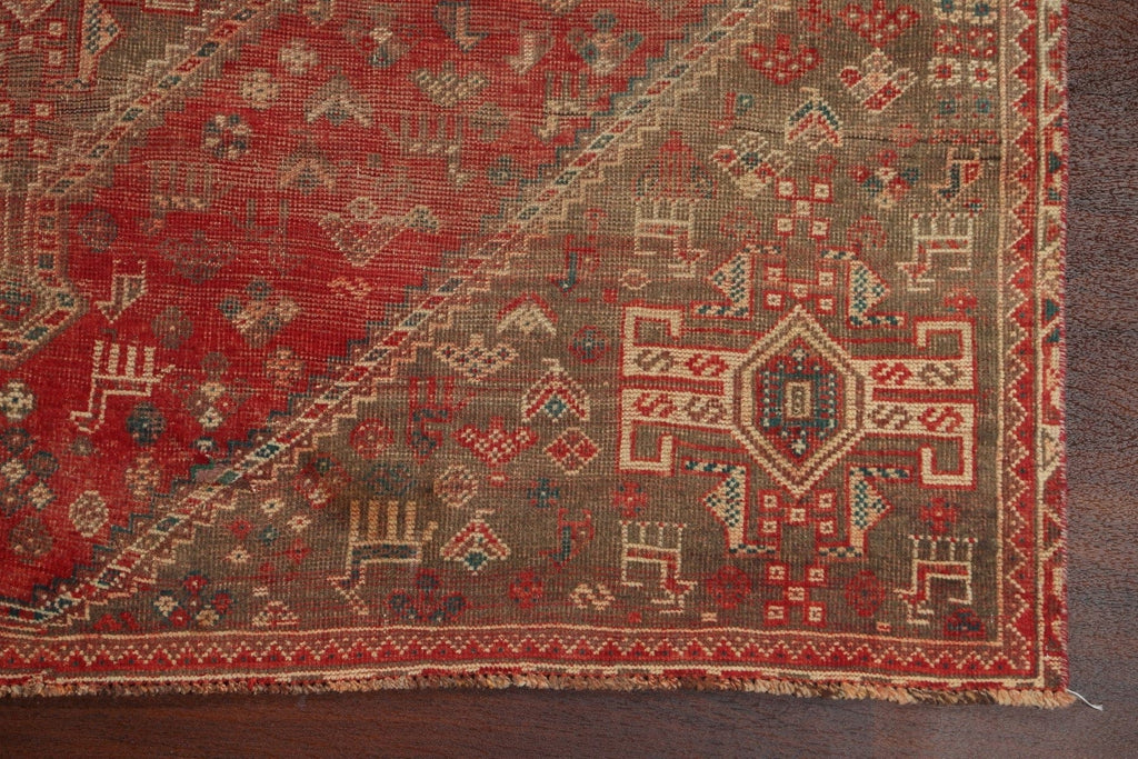 Antique Shiraz Wool Persian Area Rug 7x9