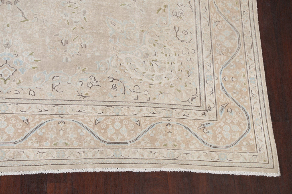 Muted Distressed Kerman Persian Area Rug 10x13