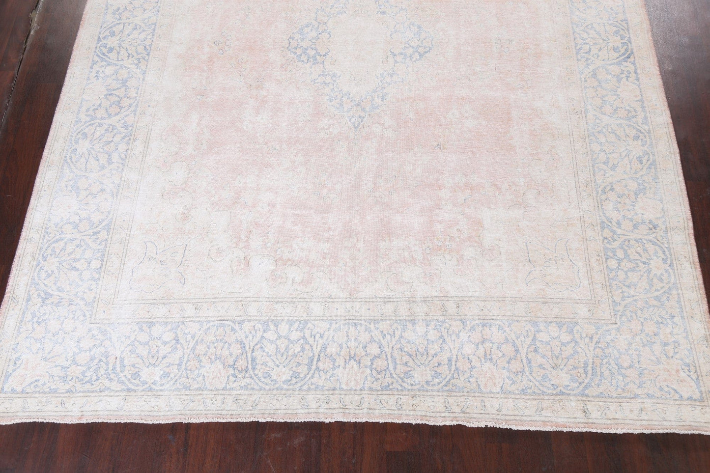 Muted Distressed Kerman Persian Area Rug 10x13