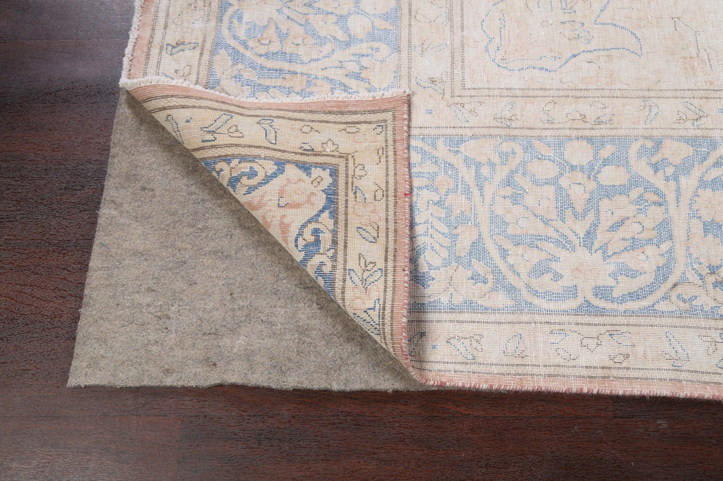 Muted Distressed Kerman Persian Area Rug 10x13