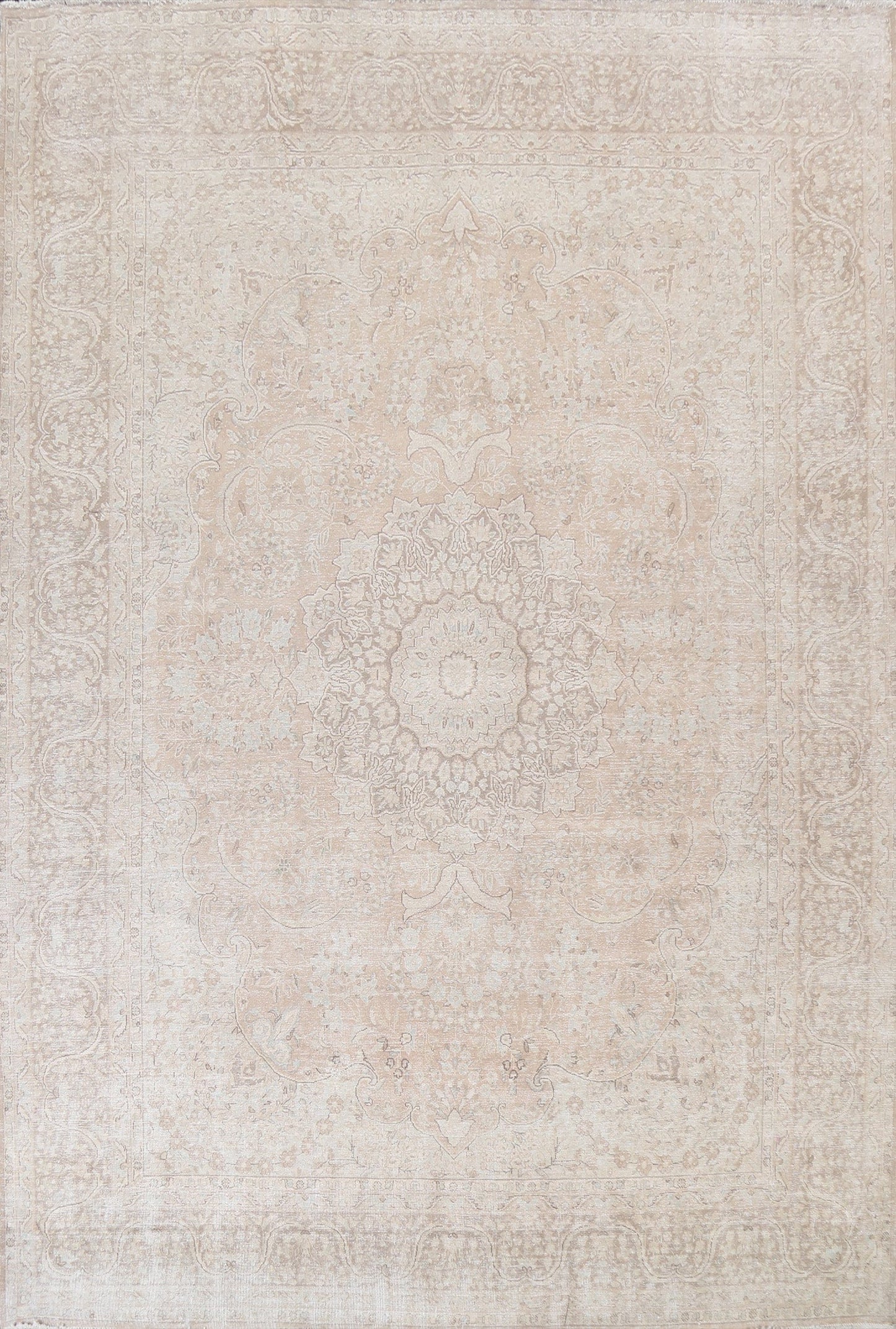 Muted Distressed Kerman Persian Area Rug 10x12