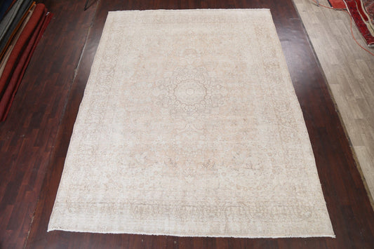 Muted Distressed Kerman Persian Area Rug 10x12