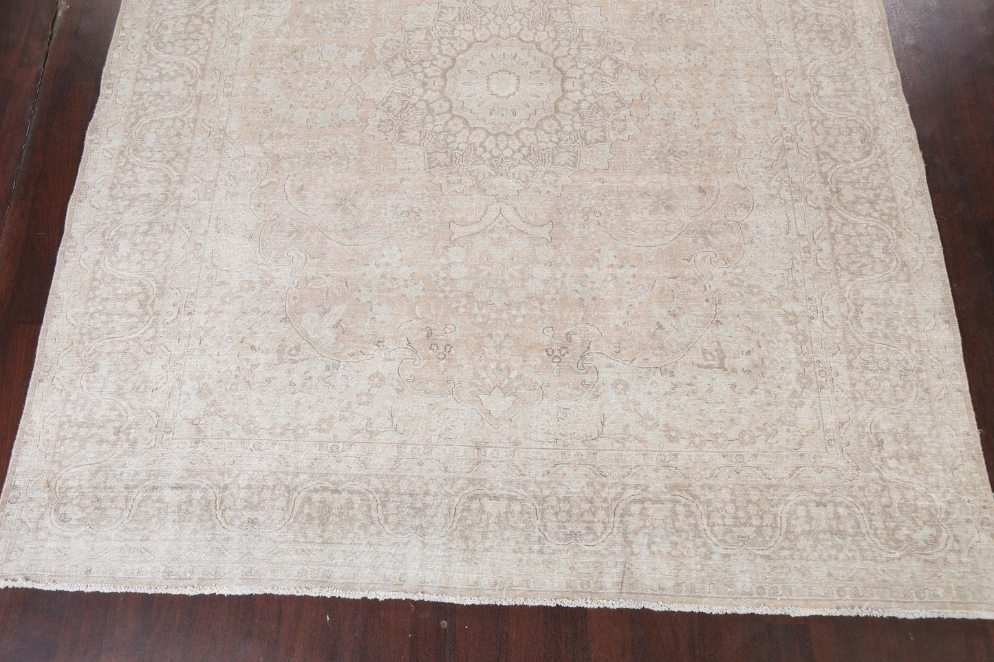 Muted Distressed Kerman Persian Area Rug 10x12