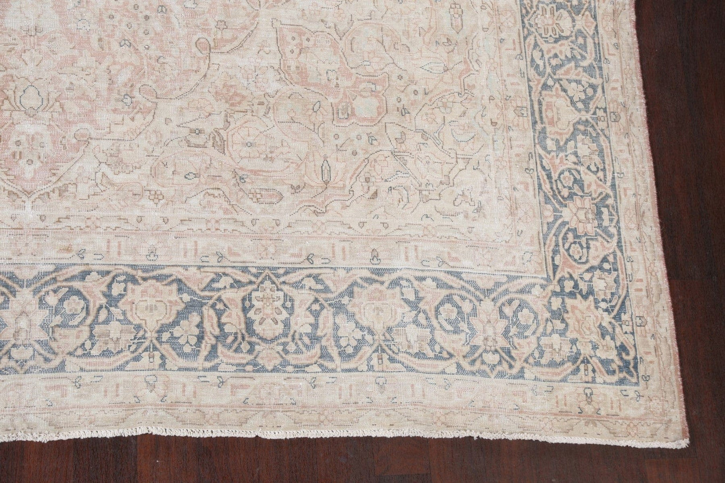 Muted Distressed Kerman Persian Area Rug 10x13