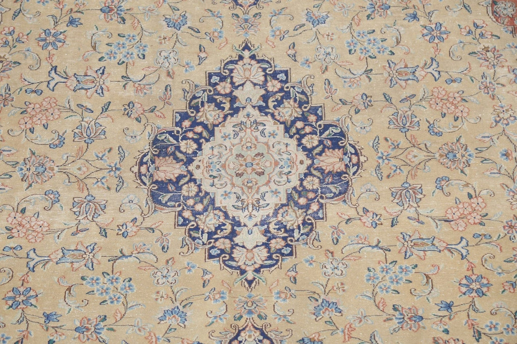 Muted Distressed Kerman Persian Area Rug 8x11