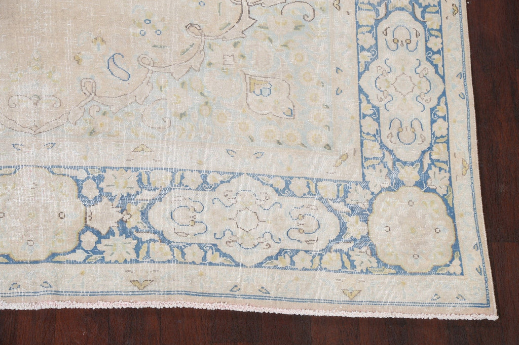 Muted Distressed Kerman Persian Area Rug 8x11