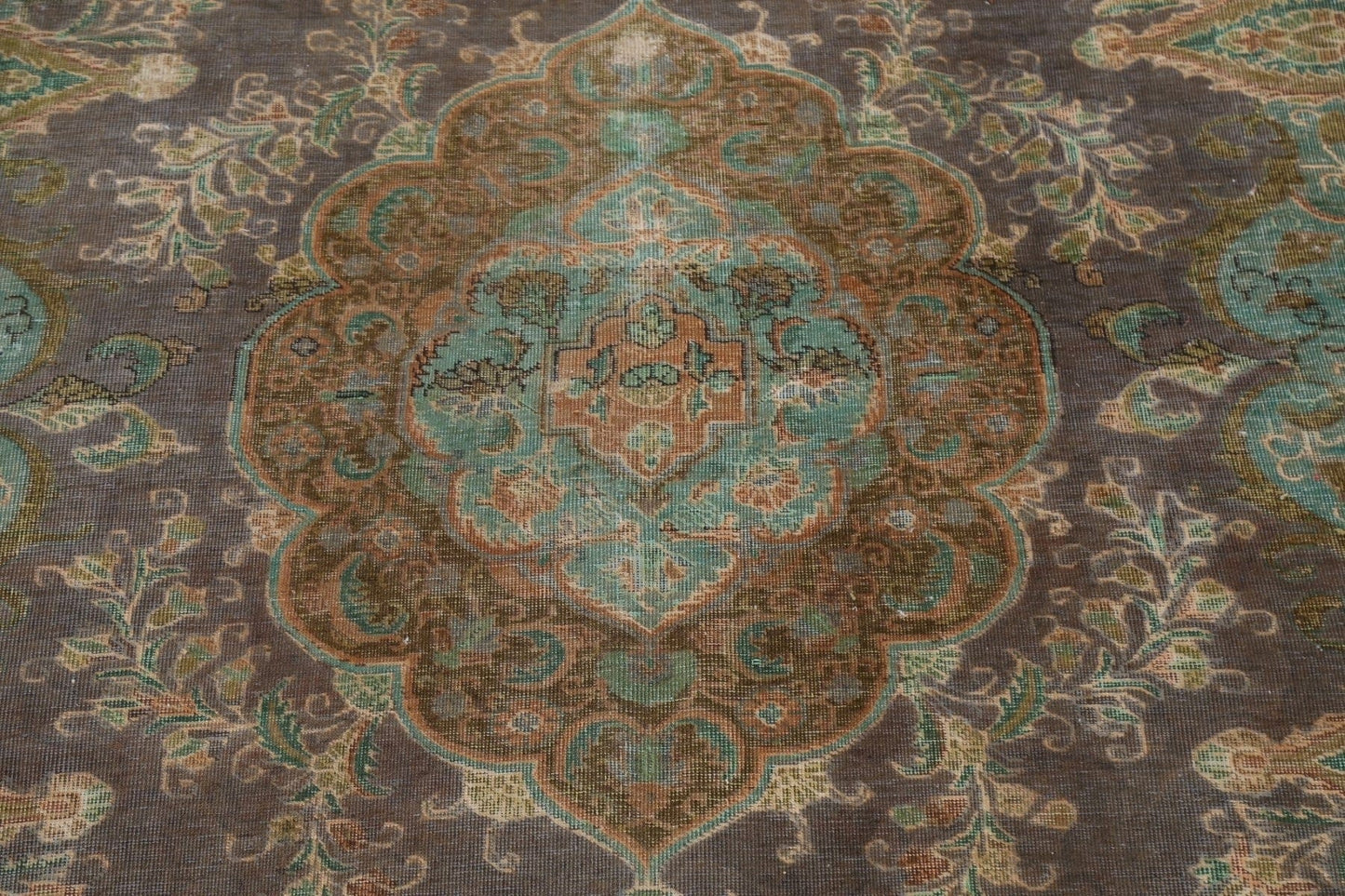 Antique Over-Dyed Tabriz Persian Area Rug 10x13