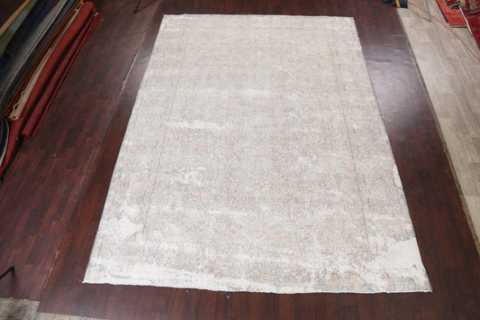 Antique Distressed Kerman Persian Rug 10x13