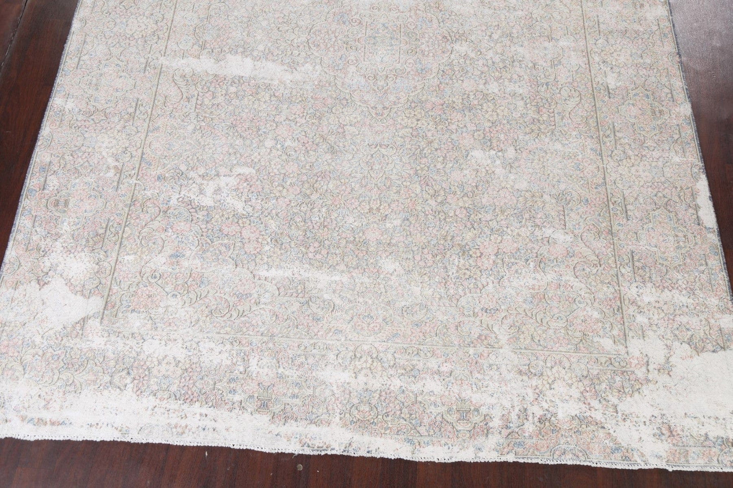 Antique Distressed Kerman Persian Rug 10x13