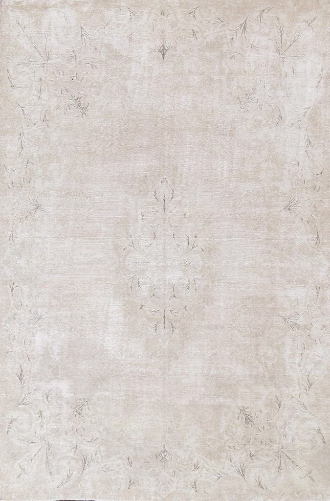 Muted Distressed Kerman Persian Area Rug 8x11