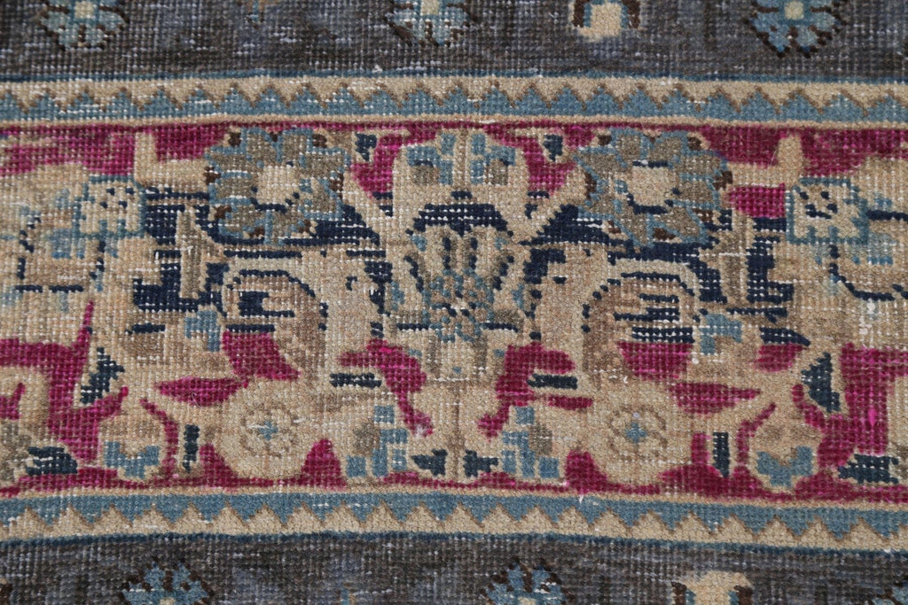 Distressed Over-Dyed Tabriz Persian Area Rug 9x13