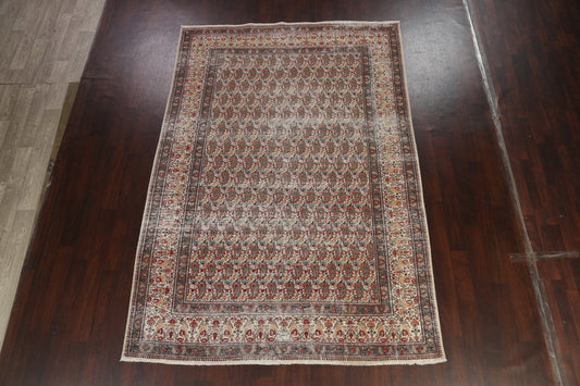 Distressed Kerman Persian Area Rug 7x10