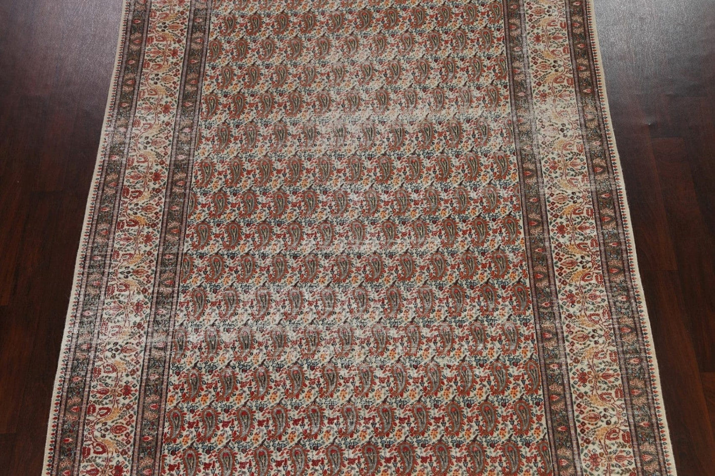 Distressed Kerman Persian Area Rug 7x10