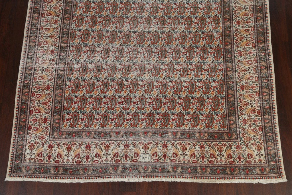 Distressed Kerman Persian Area Rug 7x10