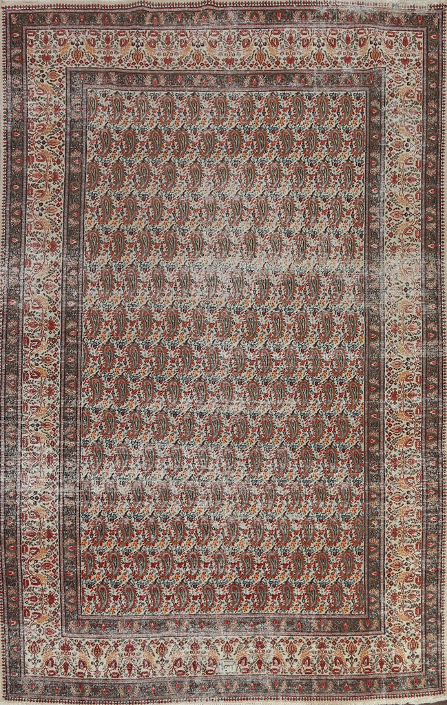 Distressed Kerman Persian Area Rug 7x10