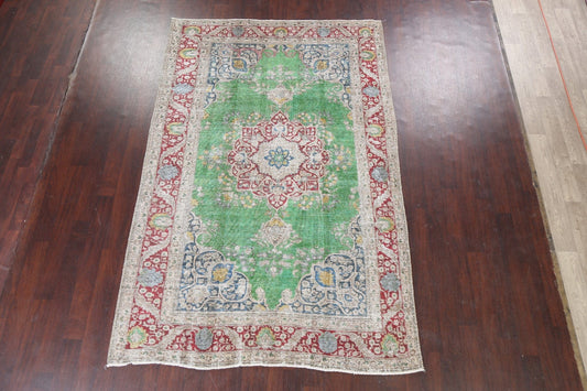 Antique Distressed Tabriz Persian Area Rug 6x10