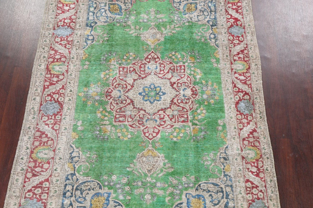 Antique Distressed Tabriz Persian Area Rug 6x10