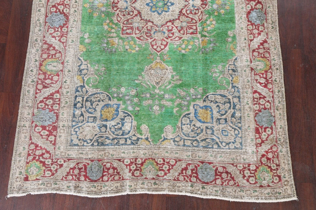 Antique Distressed Tabriz Persian Area Rug 6x10