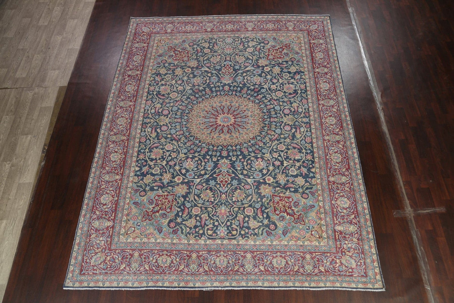 Antique Distressed Kerman Persian Area Rug 9x12