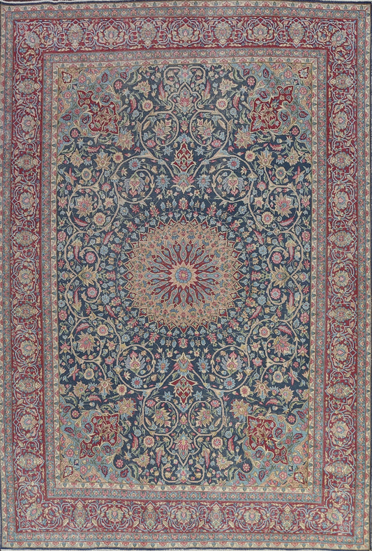 Antique Distressed Kerman Persian Area Rug 9x12