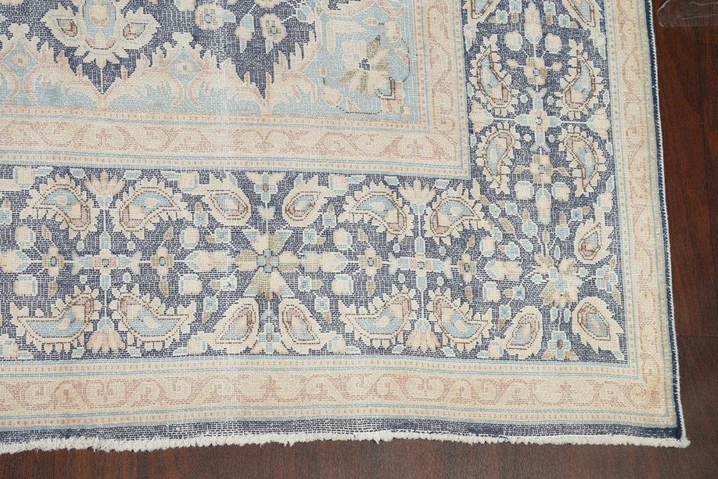 Muted Distressed Kerman Persian Area Rug 10x13