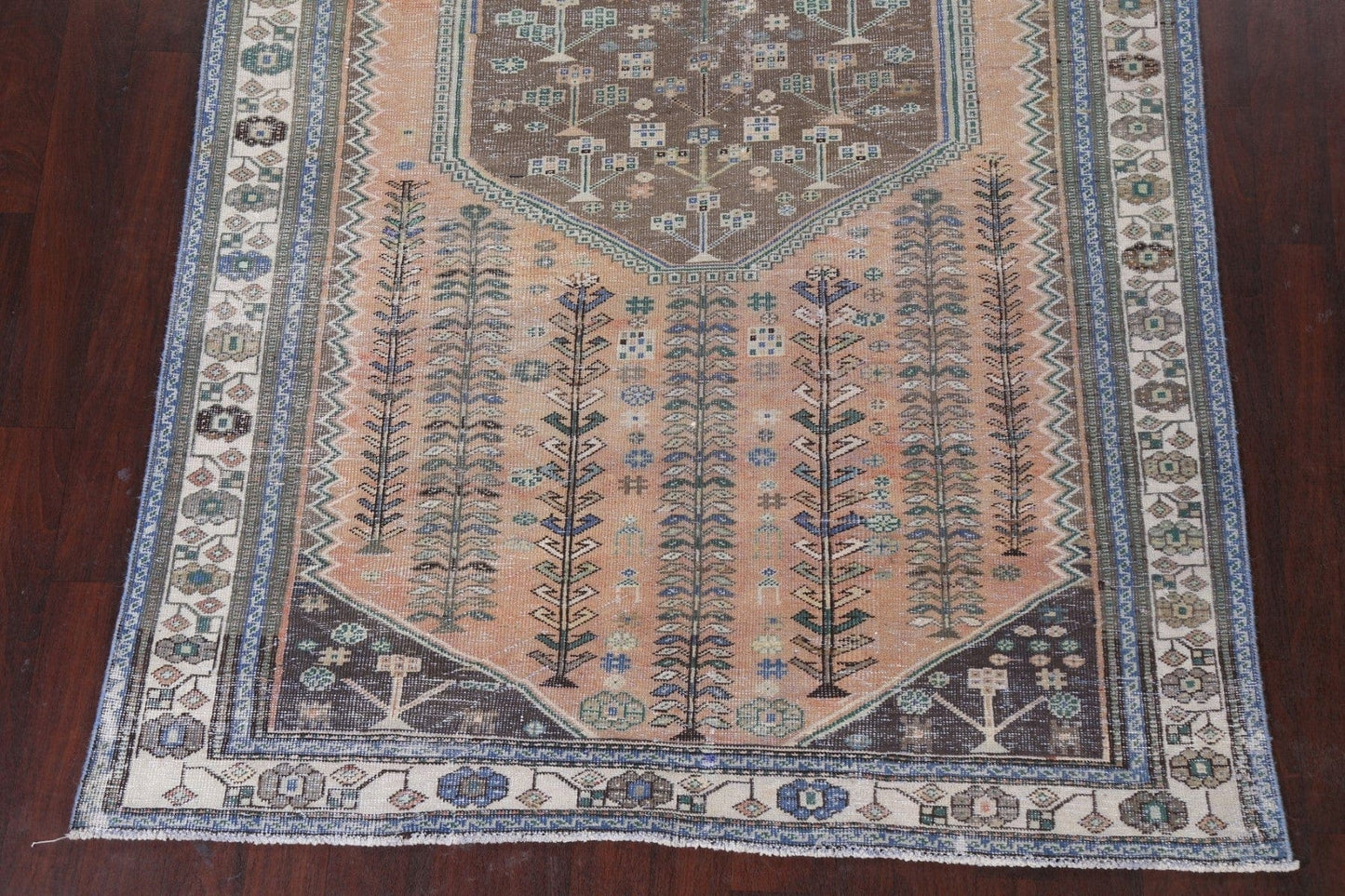 Muted Distressed Shiraz Persian Area Rug 6x10