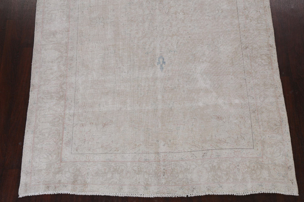 Muted Distressed Kerman Persian Area Rug 6x10