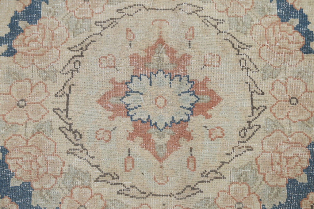 Muted Distressed Kerman Persian Area Rug 10x13