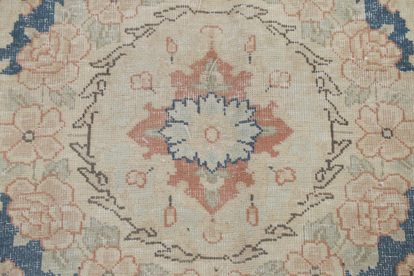 Muted Distressed Kerman Persian Area Rug 10x13