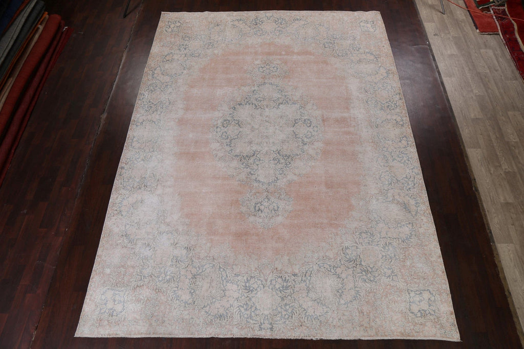 Antique Distressed Kerman Persian Area Rug 10x13