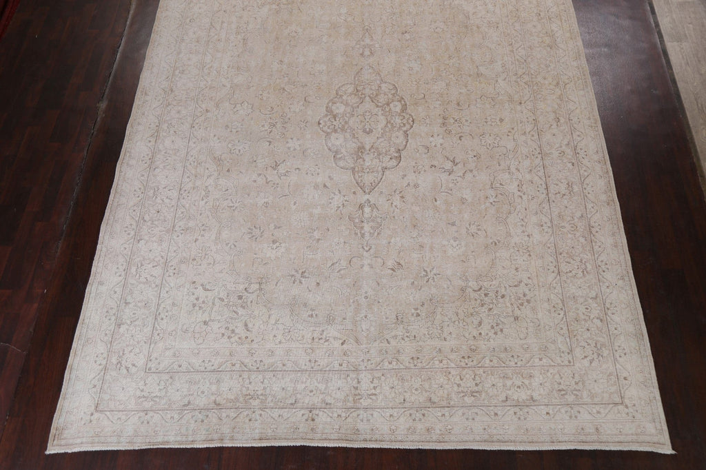 Muted Distressed Kerman Persian Area Rug 10x13