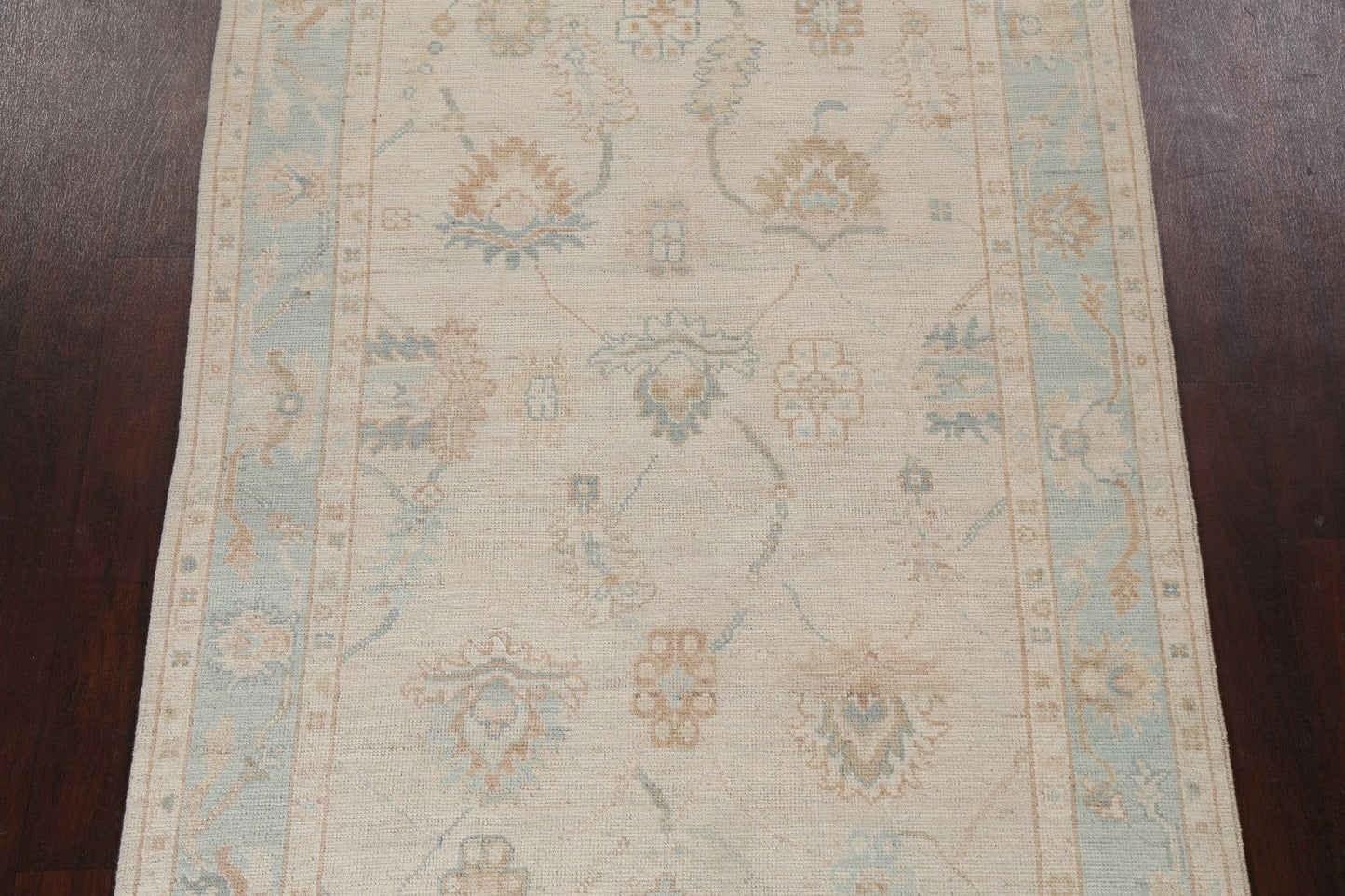 Hand-Knotted Oushak Turkish Area Rug 5x8