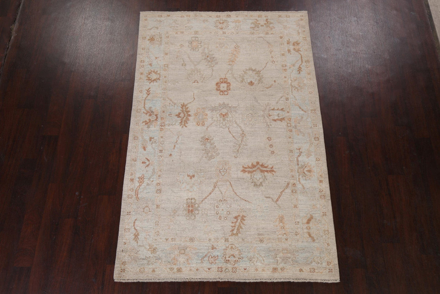 Wool Oushak Muted Turkish Area Rug 5x8