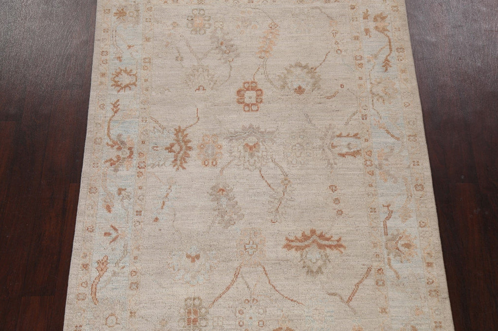 Wool Oushak Muted Turkish Area Rug 5x8