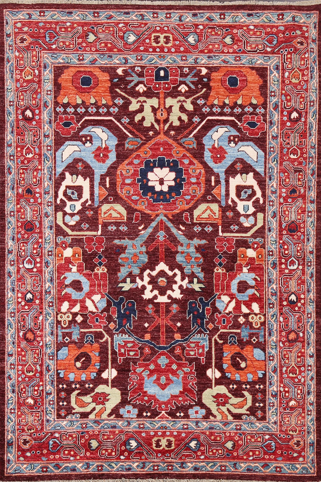 Vegetable Dye Ziegler Oriental Area Rug 5x7