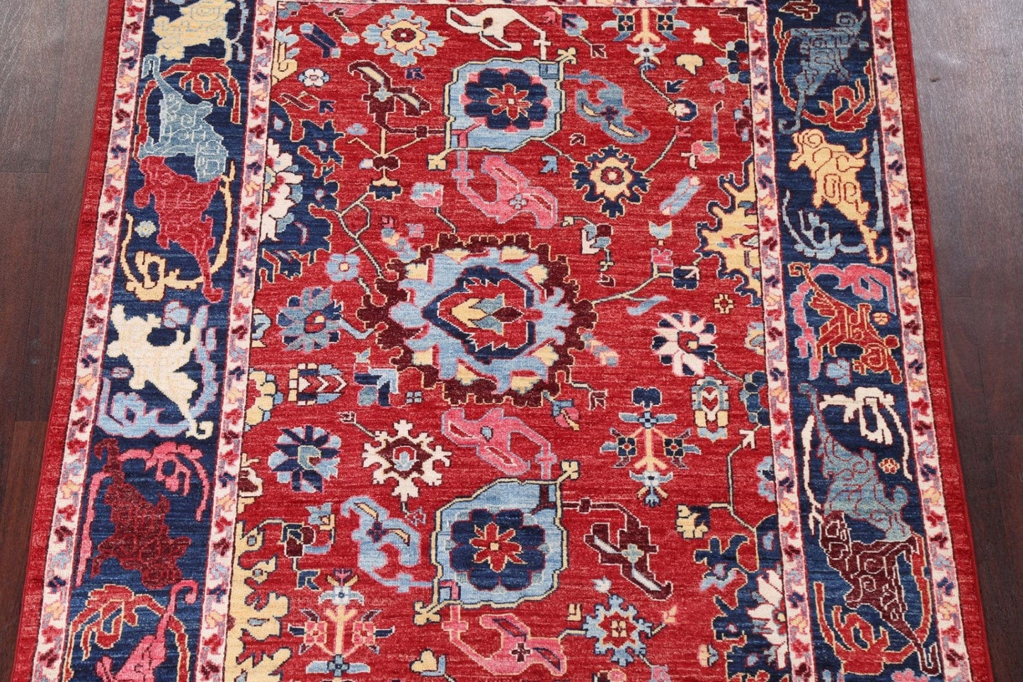 Vegetable Dye Ziegler Hand-Knotted Area Rug 5x7