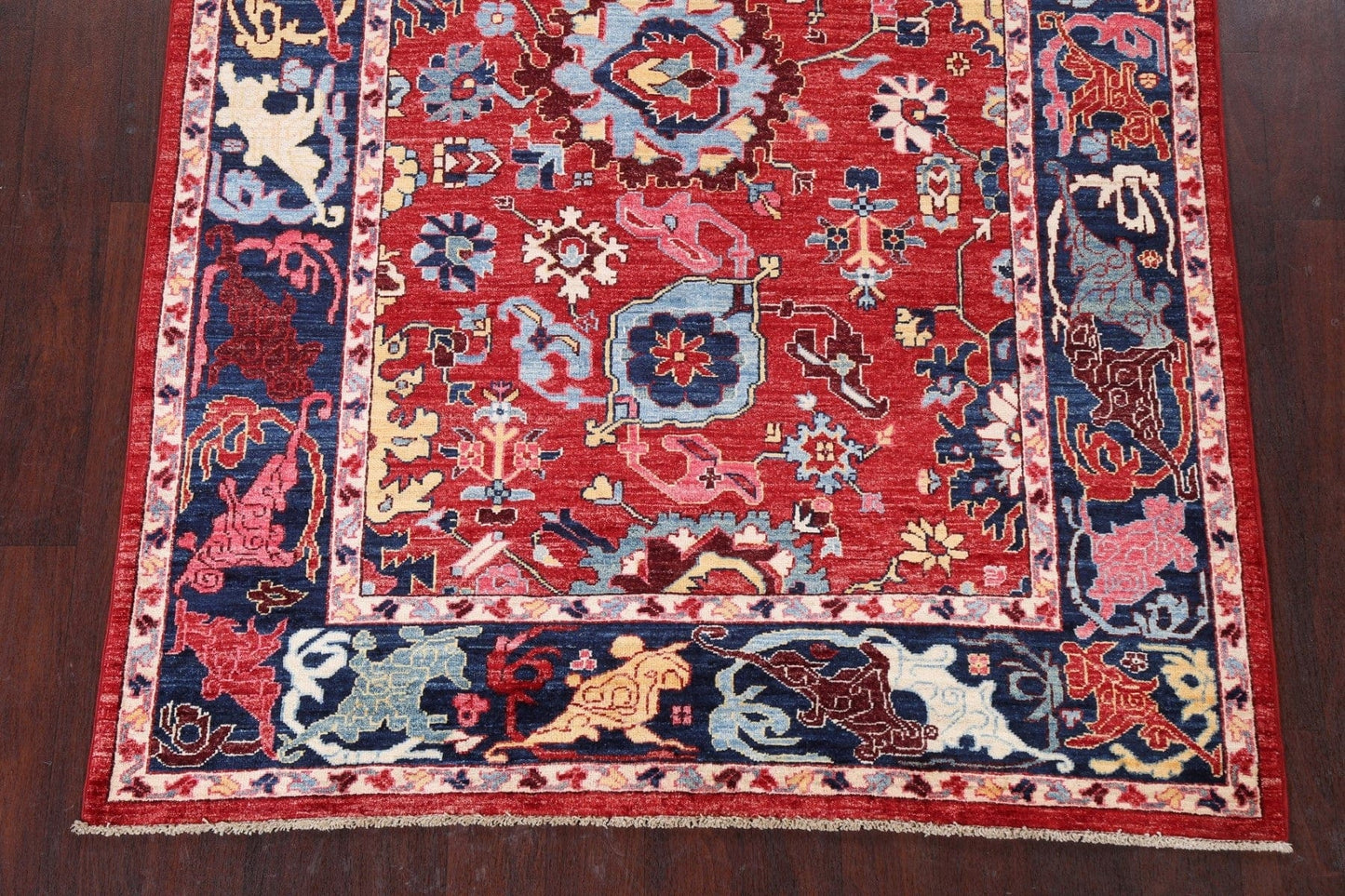 Vegetable Dye Ziegler Hand-Knotted Area Rug 5x7