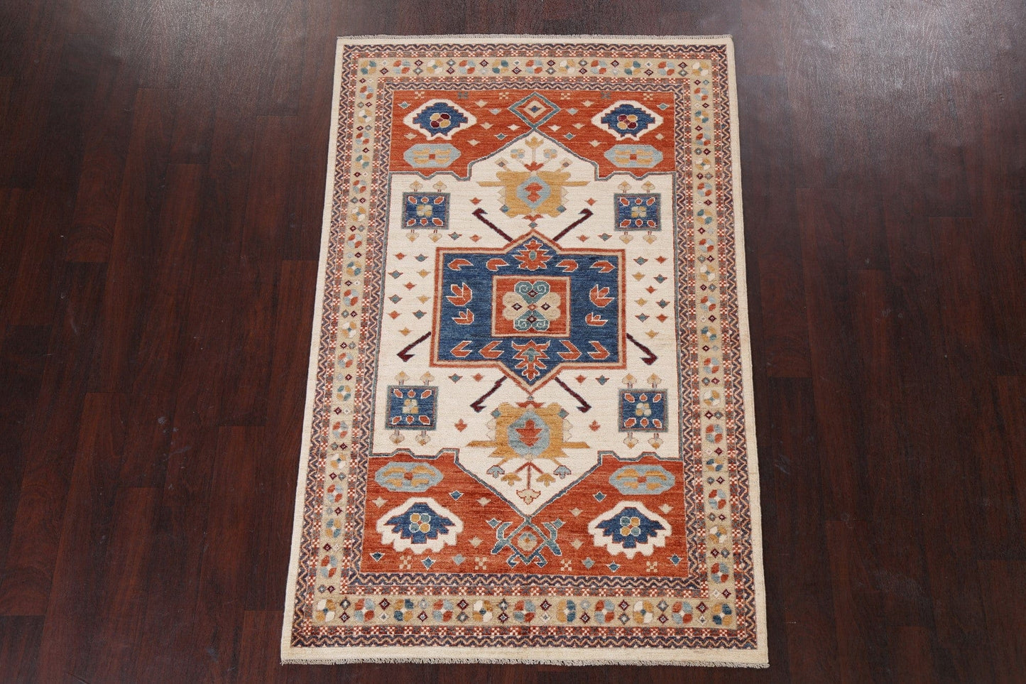 Vegetable Dye Heriz Serapi Wool Oriental Area Rug 4x6