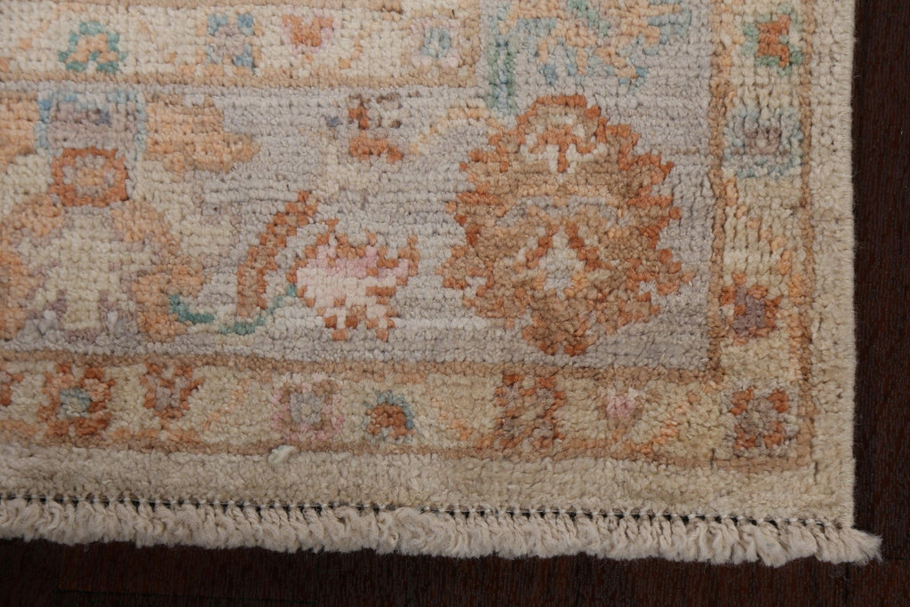 Muted Oushak Wool Oriental Runner Rug 2x10