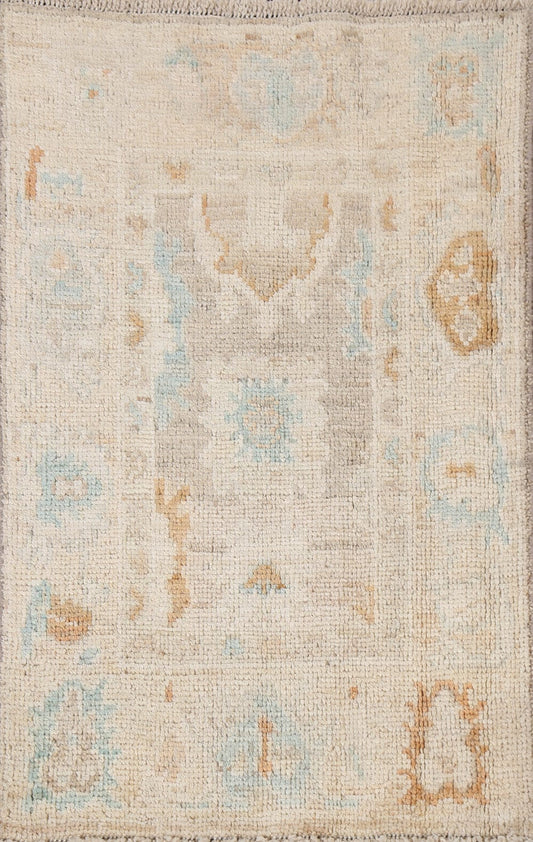 Muted Oushak Turkish Wool Rug 2x3