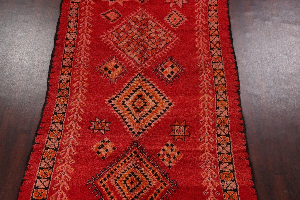 Red Moroccan Berber Area Rug 6x11