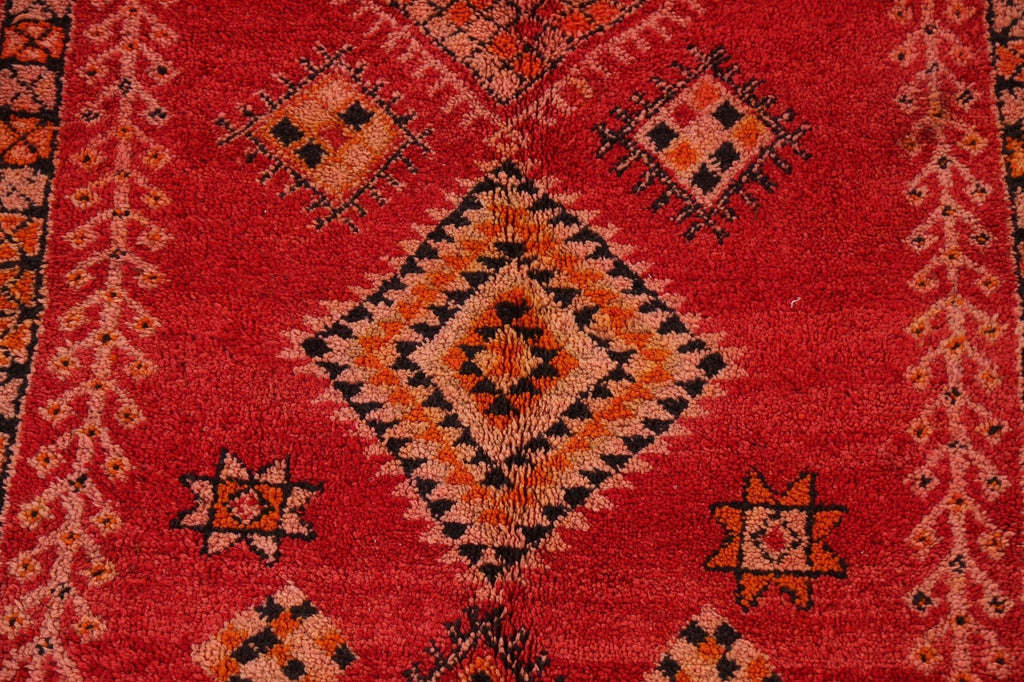 Red Moroccan Berber Area Rug 6x11