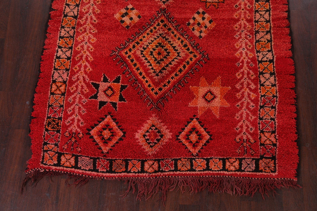 Red Moroccan Berber Area Rug 6x11