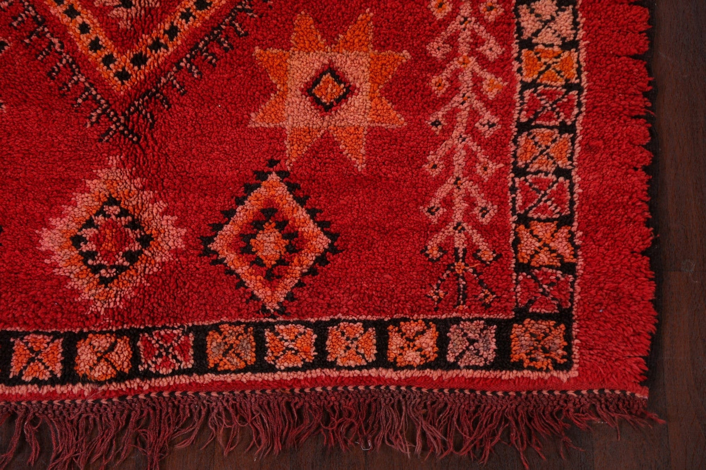 Red Moroccan Berber Area Rug 6x11