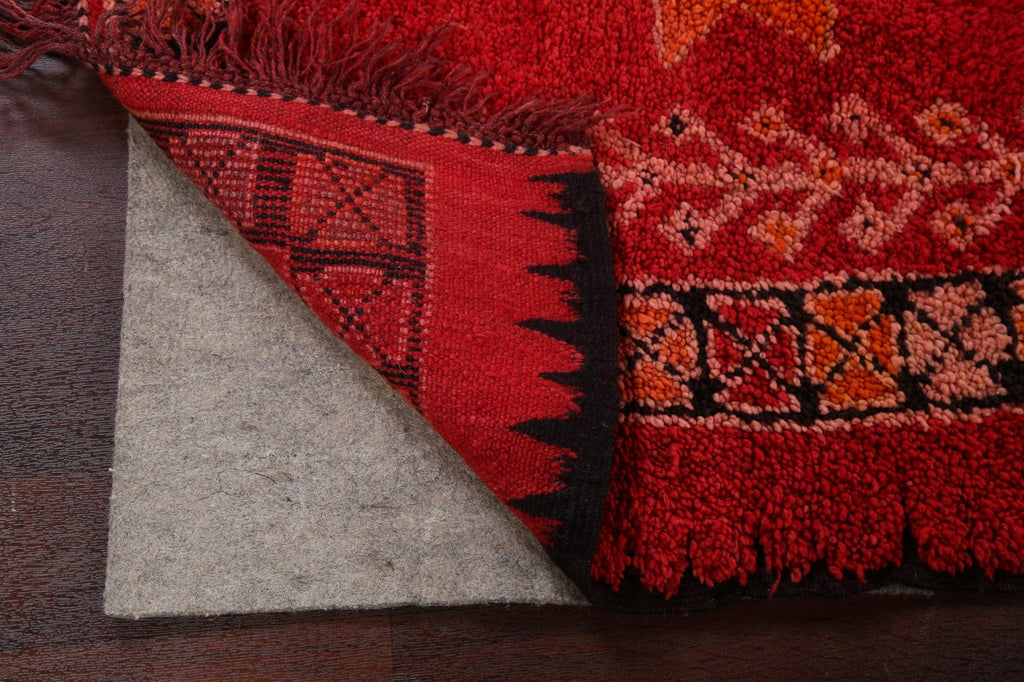 Red Moroccan Berber Area Rug 6x11