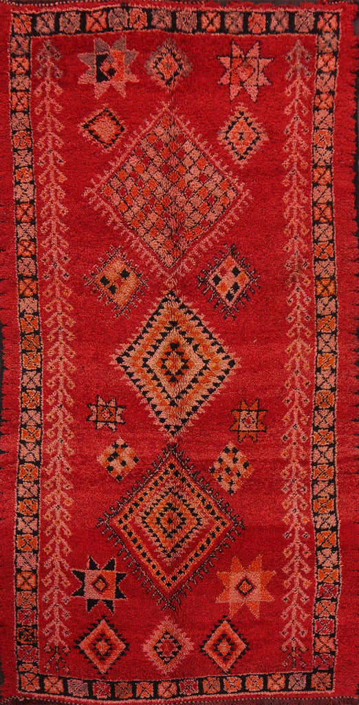 Red Moroccan Berber Area Rug 6x11