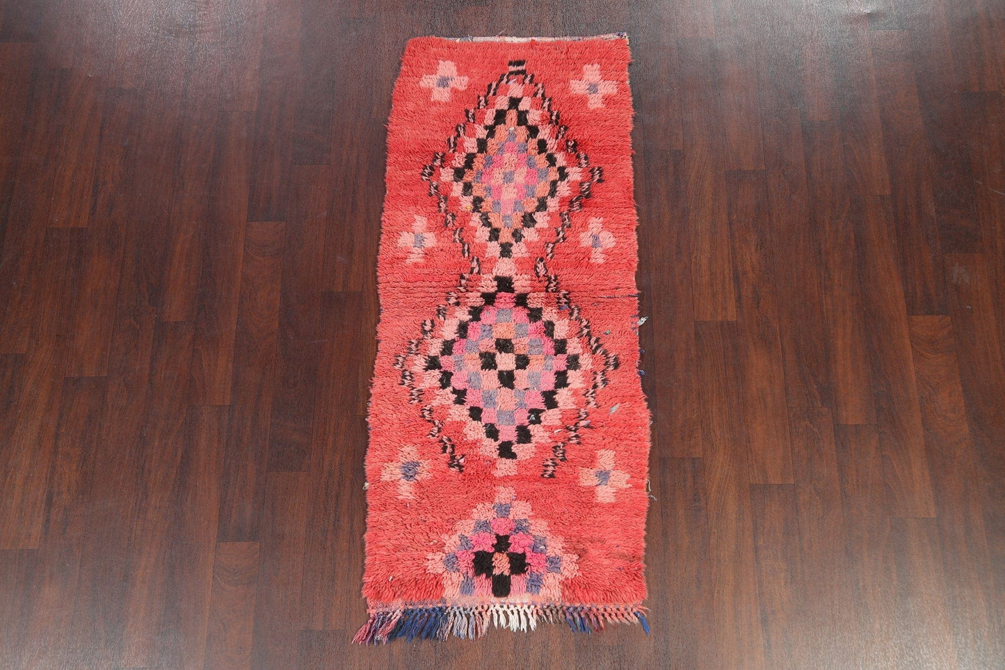 Vintage Moroccan Wool Rug 3x6