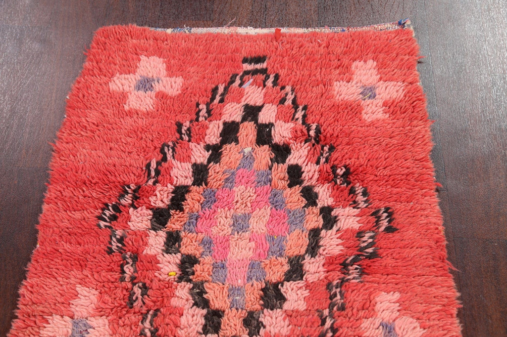 Vintage Moroccan Wool Rug 3x6