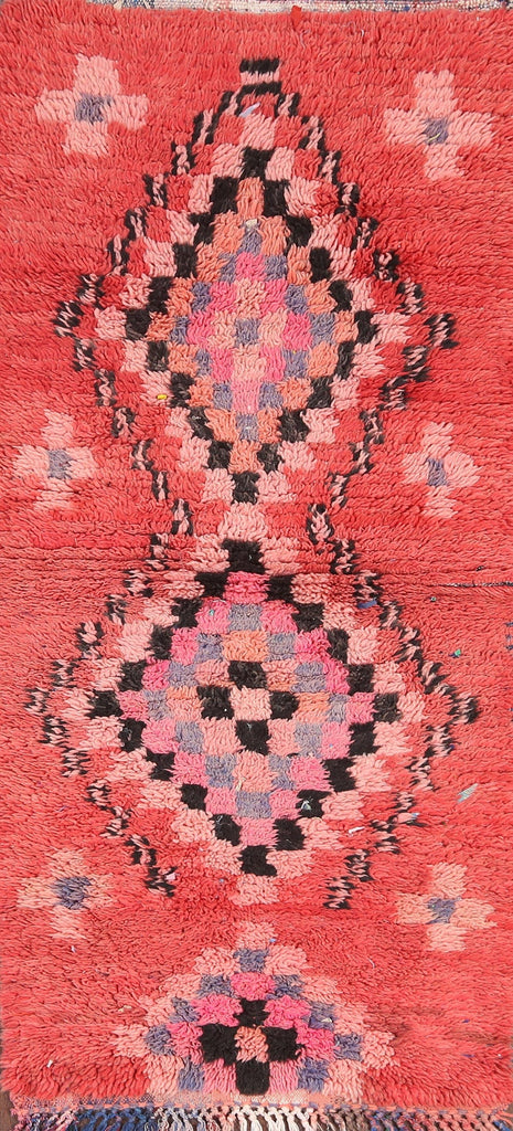 Vintage Moroccan Wool Rug 3x6