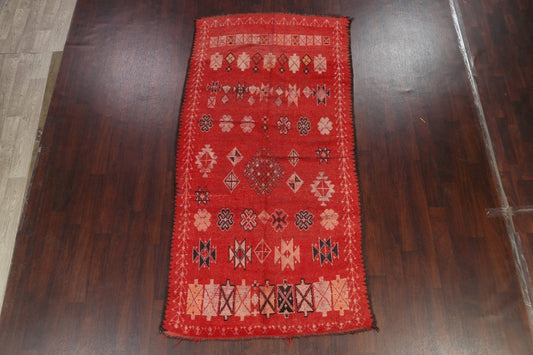 Antique Moroccan Wool Rug 5x10